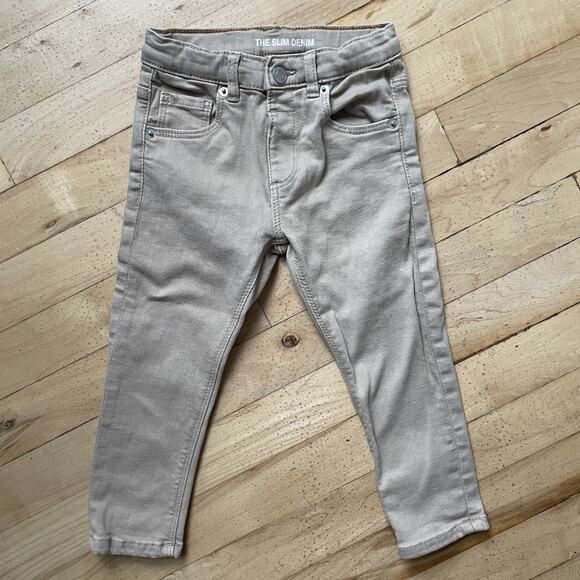 Zara Toddler Pants Size 2-3 Years Old The Slim Denim‎ Khaki Pants EUC - Picture 1 of 8